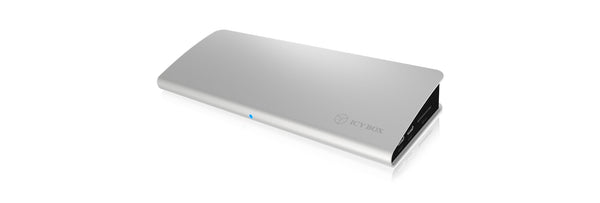 ICY BOX IB-DK2801-TB3 Thunderbolt 3 Sort, Sølv