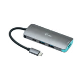 i-tec Metal C31NANODOCKPD dockingstation Ledningsført USB 3.2 Gen 1 (3.1 Gen 1) Type-C Sølv, Turkis