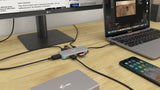 i-tec Metal C31NANODOCKPD dockingstation Ledningsført USB 3.2 Gen 1 (3.1 Gen 1) Type-C Sølv, Turkis