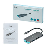 i-tec Metal C31NANODOCKPD dockingstation Ledningsført USB 3.2 Gen 1 (3.1 Gen 1) Type-C Sølv, Turkis