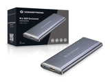 Conceptronic HDE01G drevkabinet SSD kabinet Grå M.2