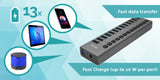 i-tec U3CHARGEHUB13 oplader til mobil enhed Universel Grå Vekselstrøm Indendørs