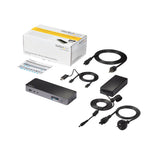 StarTech.com DK30C2DPPDUE dockingstation Ledningsført USB 3.2 Gen 1 (3.1 Gen 1) Type-C Sort, Grå