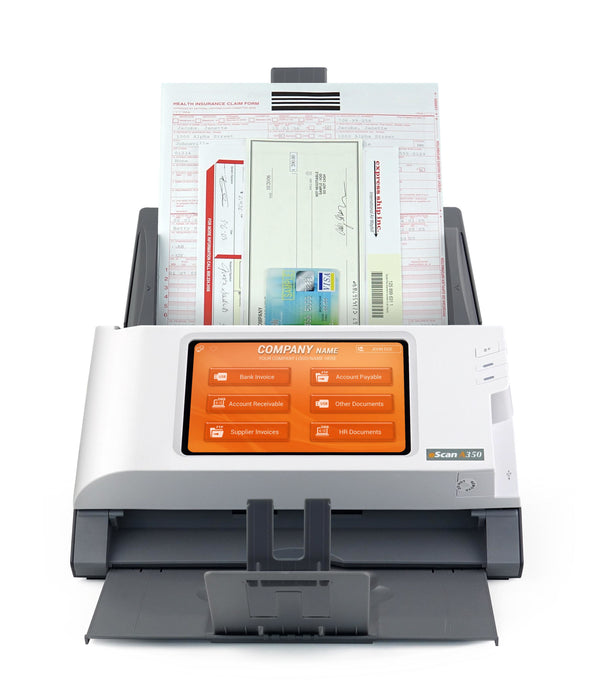Plustek eScan A350 Enterprise ADF + manuel indføringsscanner 600 x 600 dpi A4 Sort, Hvid