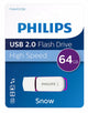 Philips FM64FD70B USB-nøgle 64 GB USB Type-A 2.0 Lilla, Hvid