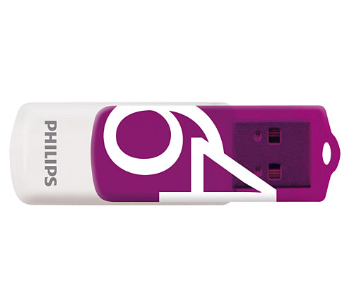 Philips FM64FD05B USB-nøgle 64 GB USB Type-A 2.0 Lilla, Hvid