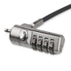 StarTech.com LTLOCK4D kabellås Sort, Sølv 2 m