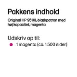 HP 951XL High Yield Magenta Original Ink Cartridge blækpatron 1 stk Højt (XL) udbytte