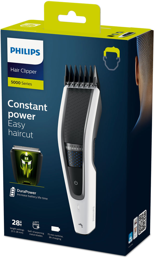 Philips 5000 series HC5610/15 skæg- og hårtrimmer Sort, Hvid 28 Nikkel-Metalhydrid (NiMH)