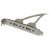 StarTech.com USBPLATE kabel kønsskifter 2 x IDC 2 x USB A Sølv