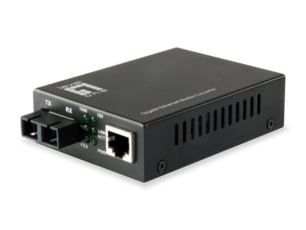 LevelOne GVT-2002 netværksomformer til medie 1000 Mbit/s 1310 nm Enkeltilstand Sort