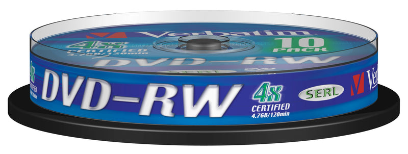 Verbatim DVD-RW Matt Silver 4x 4,7 GB 10 stk