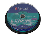 Verbatim DVD-RW Matt Silver 4x 4,7 GB 10 stk