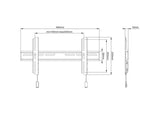 Multibrackets 6553 tv-beslag 165,1 cm (65") Sort