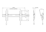 Multibrackets 6560 tv-beslag 165,1 cm (65") Sort