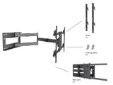 Multibrackets 6539 tv-beslag 190,5 cm (75") Sort