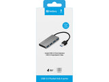 Sandberg 133-88 interface hub USB 3.2 Gen 1 (3.1 Gen 1) Type-A 5000 Mbit/s Hvid