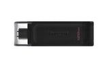 Kingston Technology DataTraveler 70 USB-nøgle USB Type-C 3.2 Gen 1 (3.1 Gen 1) Sort
