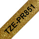 Brother TZE-PR851 etiketbånd Sort på guld