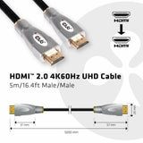 CLUB3D CAC-2312 HDMI-kabel HDMI Type A (Standard) Sort