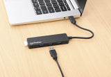 Manhattan 164924 interface hub USB 3.2 Gen 1 (3.1 Gen 1) Type-C 5000 Mbit/s Sort