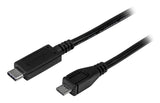 StarTech.com USB2CUB1M USB-kabel USB 2.0 1 m USB C Micro-USB B Sort