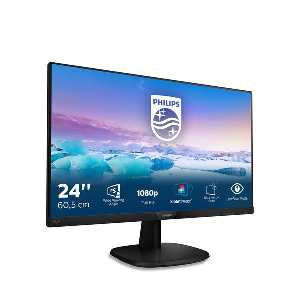 Philips V Line 243V7QJABF/00 computerskærm 60,5 cm (23.8") 1920 x 1080 pixel Fuld HD LED Sort