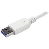 StarTech.com ST43004UA interface hub USB 3.2 Gen 1 (3.1 Gen 1) Type-A 5000 Mbit/s Sølv, Hvid