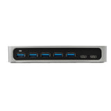 StarTech.com HB30C5A2CSC interface hub USB 3.2 Gen 1 (3.1 Gen 1) Type-B 5000 Mbit/s Sort, Sølv