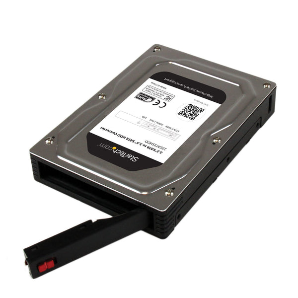 StarTech.com 25SAT35HDD drive bay panel 8,89 cm (3.5") Opbevaring drev bakke Sort, Sølv