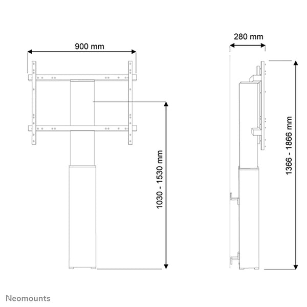 Neomounts PLASMA-W2250BLACK tv-beslag 2,54 m (100") Sort