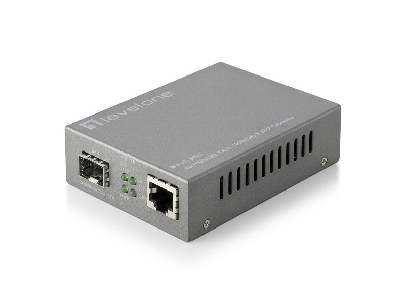 LevelOne FVS-3800 netværksomformer til medie 100 Mbit/s Grå