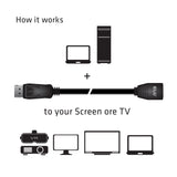 CLUB3D CAC-1022 videokabel adapter 2 m Displayport 1.4 Sort