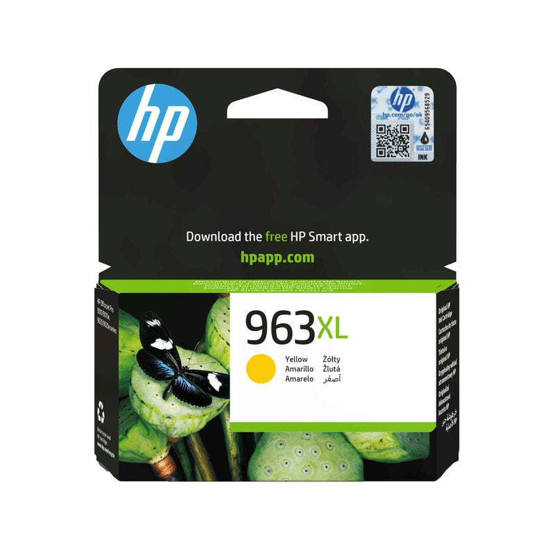 HP 963XL High Yield Yellow Original Ink Cartridge blækpatron 1 stk Højt (XL) udbytte