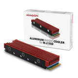 Axagon CLR-M2 Computerkølesystem M.2 NVMe SSD, Solid-state drev Køleplade/køler Sort, Rød 1 stk