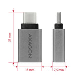 Axagon RUCM-AFA kabel kønsskifter USB type C USB type A Metallic
