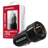 Axagon PWC-QC5 oplader til mobil enhed Mobiltelefon, Smartphone, Tablet, Universel Sort Cigartænder Hurtig opladning Automatisk