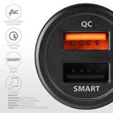Axagon PWC-QC5 oplader til mobil enhed Mobiltelefon, Smartphone, Tablet, Universel Sort Cigartænder Hurtig opladning Automatisk