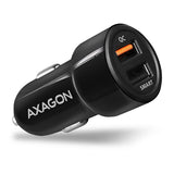 Axagon PWC-QC5 oplader til mobil enhed Mobiltelefon, Smartphone, Tablet, Universel Sort Cigartænder Hurtig opladning Automatisk