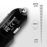 Axagon PWC-QC5 oplader til mobil enhed Mobiltelefon, Smartphone, Tablet, Universel Sort Cigartænder Hurtig opladning Automatisk