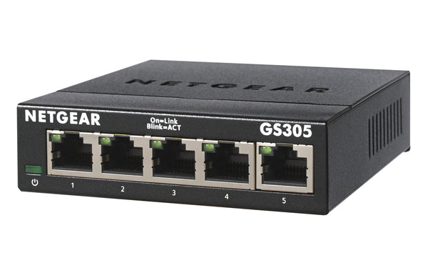 NETGEAR GS305 Ikke administreret L2 Gigabit Ethernet (10/100/1000) Sort