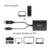 CLUB3D cac-1010 Displayport/usb DVI-I Daul link Sort, Hvid