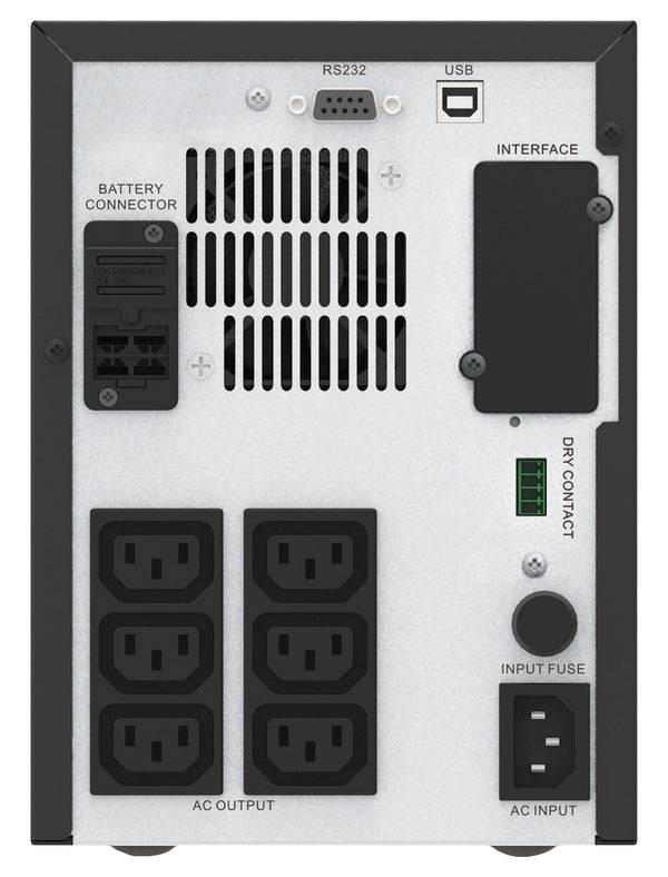 APC Easy UPS SMV UPS-enhed Interaktivt indgangsstik 1 kVA 700 W 6 AC stikkontakt(er)