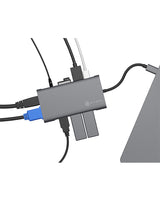 ICY BOX IB-DK4040-CPD Ledningsført USB 3.2 Gen 1 (3.1 Gen 1) Type-C Anthracit, Sort