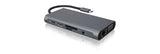 ICY BOX IB-DK4040-CPD Ledningsført USB 3.2 Gen 1 (3.1 Gen 1) Type-C Anthracit, Sort