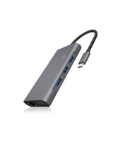 ICY BOX IB-DK4040-CPD Ledningsført USB 3.2 Gen 1 (3.1 Gen 1) Type-C Anthracit, Sort