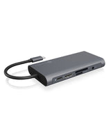 ICY BOX IB-DK4040-CPD Ledningsført USB 3.2 Gen 1 (3.1 Gen 1) Type-C Anthracit, Sort