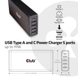 CLUB3D CAC-1903EU oplader til mobil enhed Universel Sort Vekselstrøm Indendørs