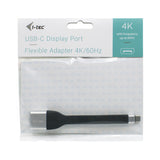 i-tec C31FLATDP60HZ videokabel adapter 0,11 m USB Type-C DisplayPort Sort