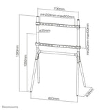 Neomounts NM-M1000WHITE skærmbeslag til skiltning 177,8 cm (70") Hvid